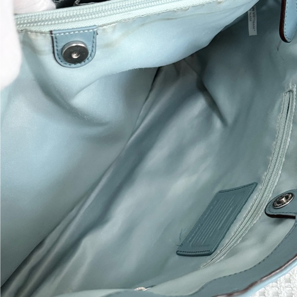 Authentic Coach Teal Blue Campbell Carryall Leather Tote Bag! - Picture 10 of 16